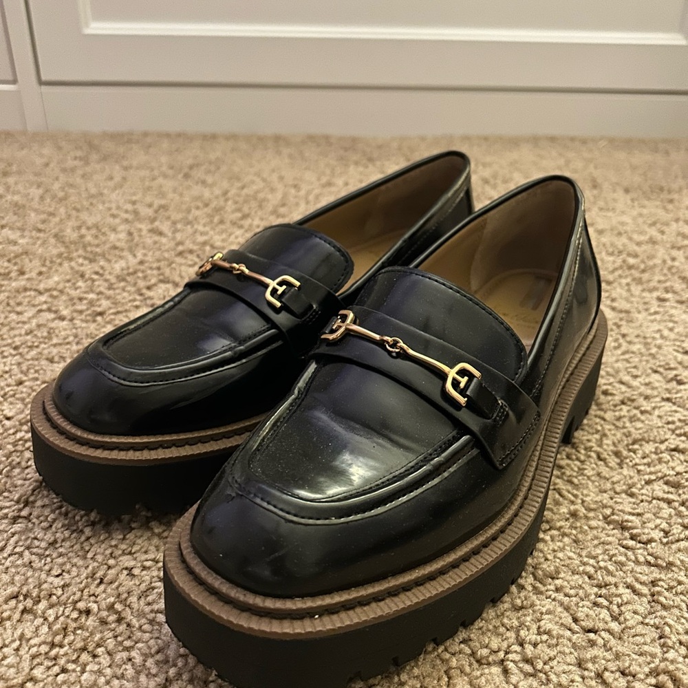 Sam Edelman Black Chunky Loafers